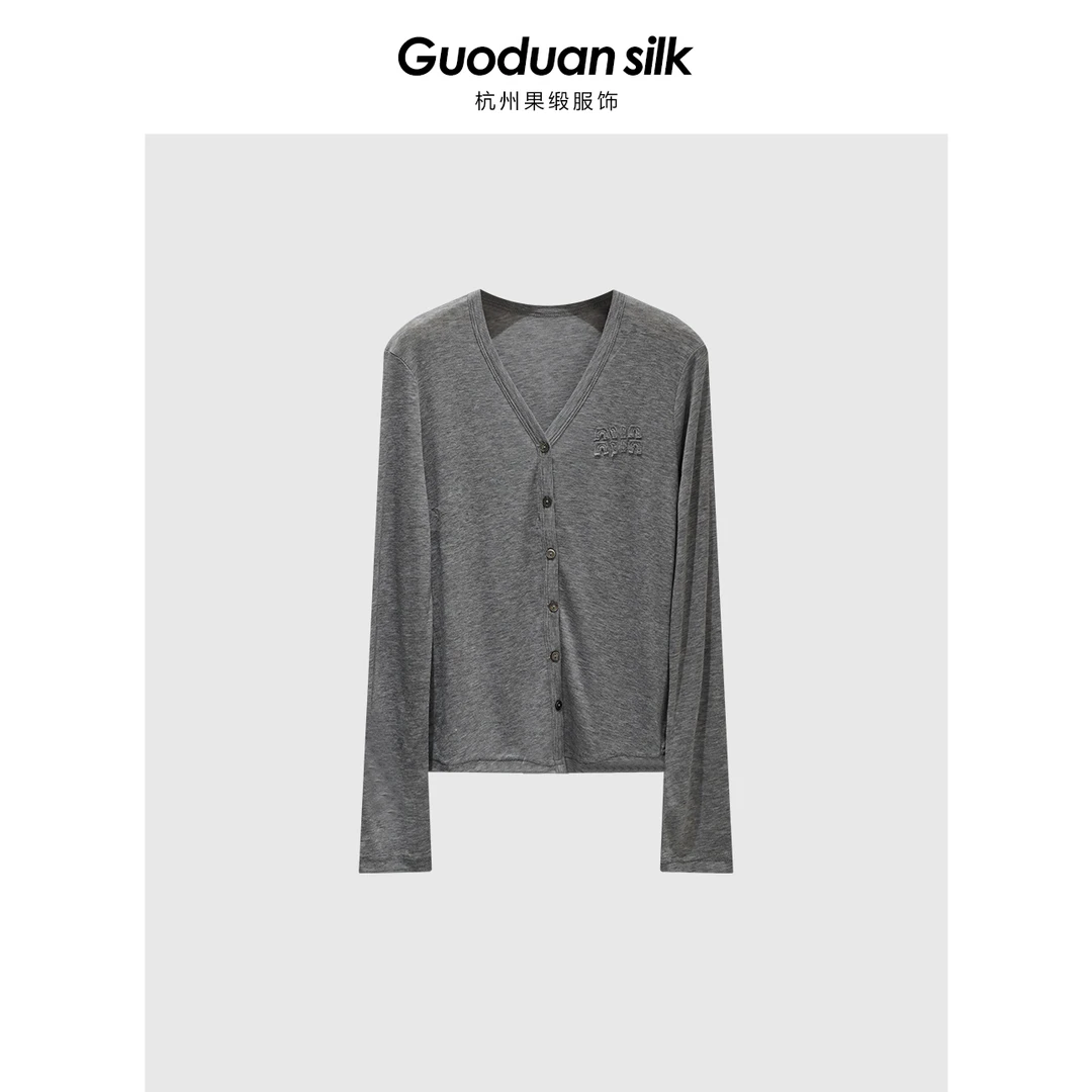 果缎新款长袖毛针织衫百搭秋冬秋季刺绣 MJJ12-009