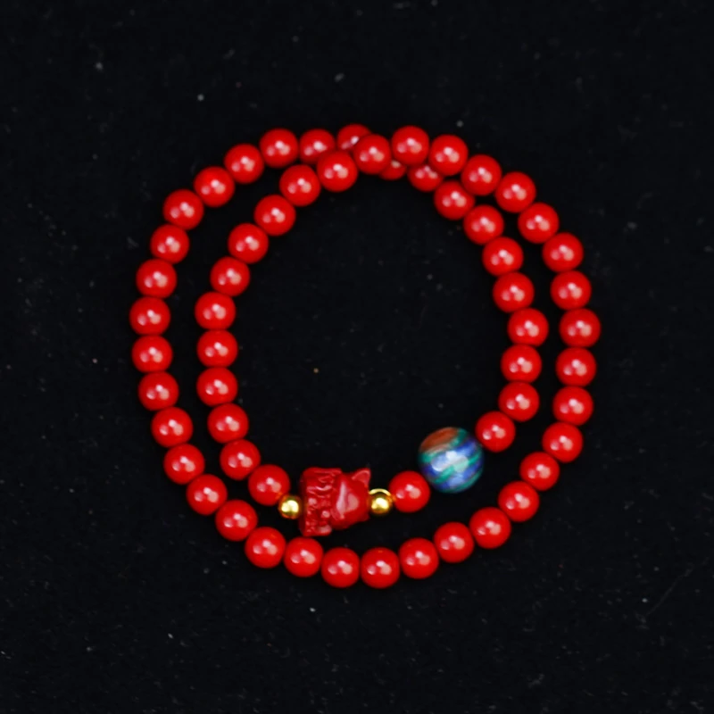 天然辰砂S0998 精品朱砂手串（无礼盒）