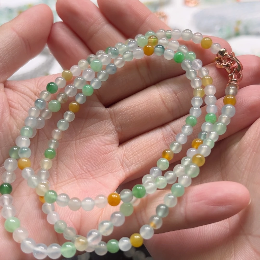 颈饰未镶嵌翡翠缅甸翡翠