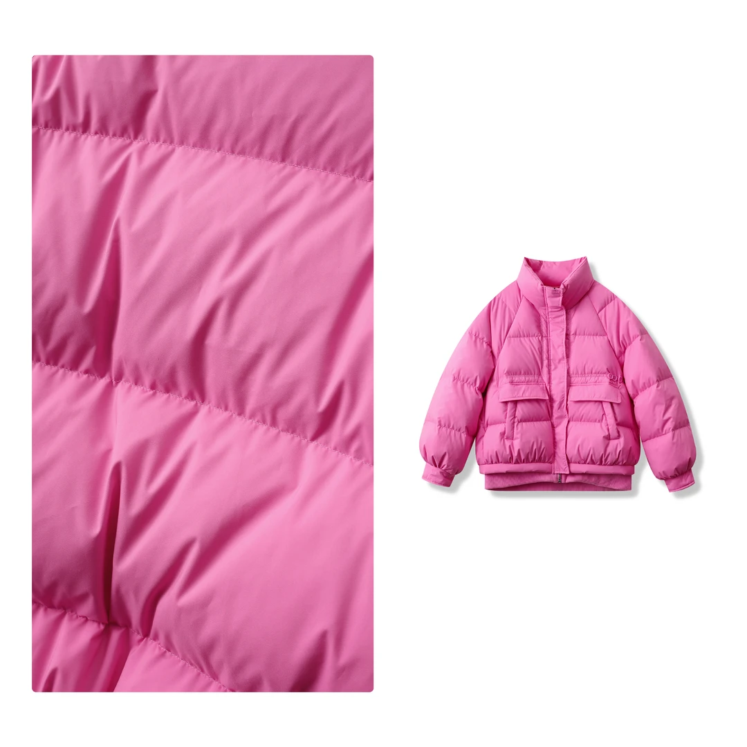 门店12&9/9！轻氧羽绒」白鸭绒立领短款防风保暖羽绒服女 M14327