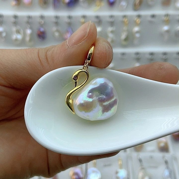 淡水珍珠颈饰银S925镶嵌