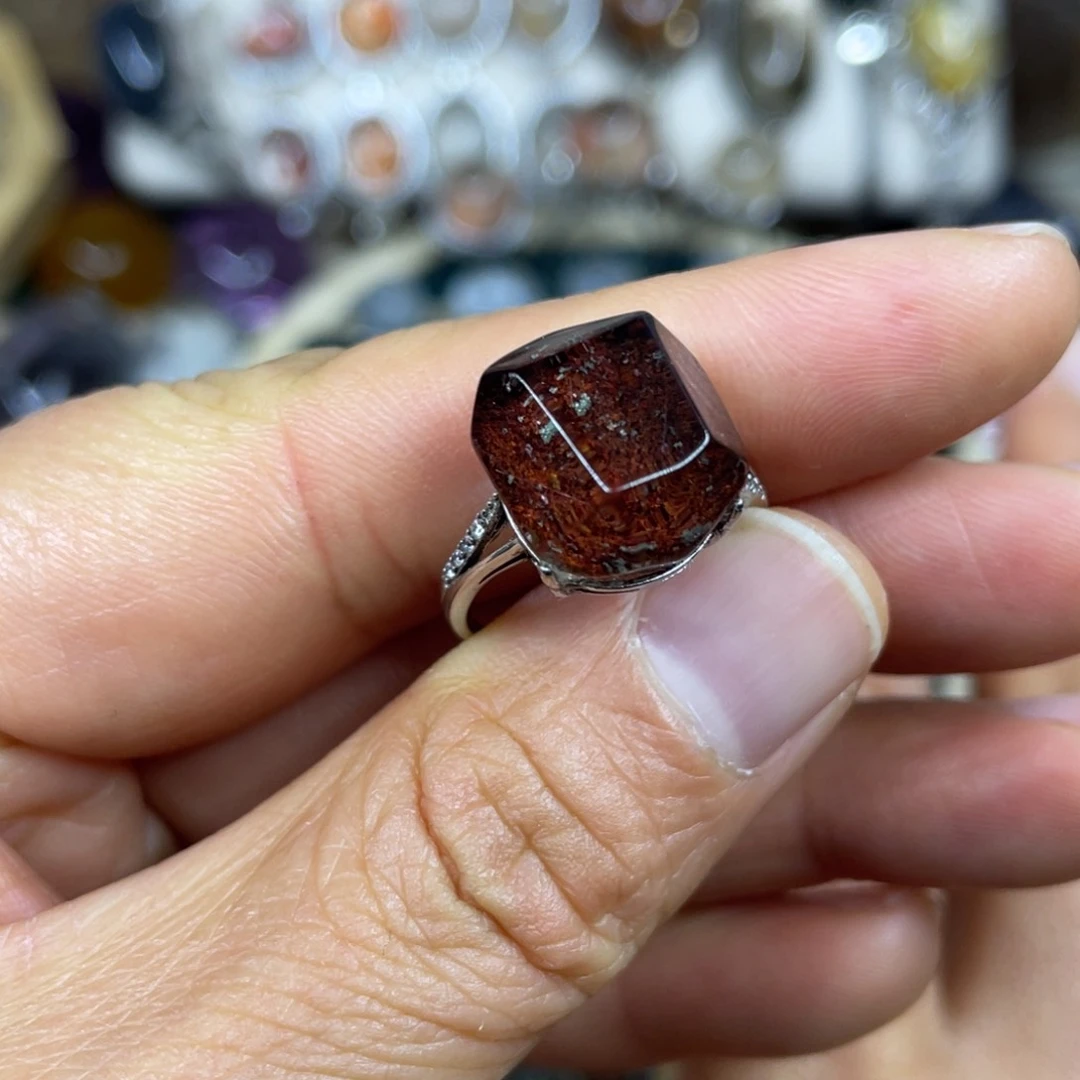 【闪购商品】银S925镶嵌珠宝半成品水晶戒指