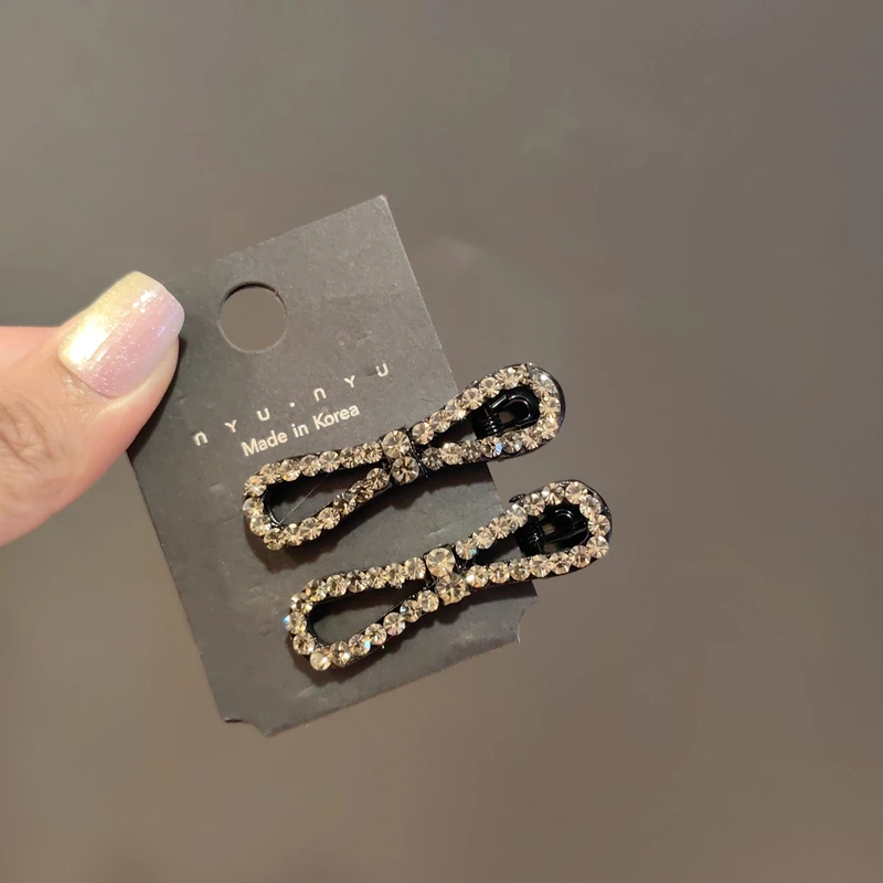 韩版蝴蝶结小八字鸭夹福利品灰色