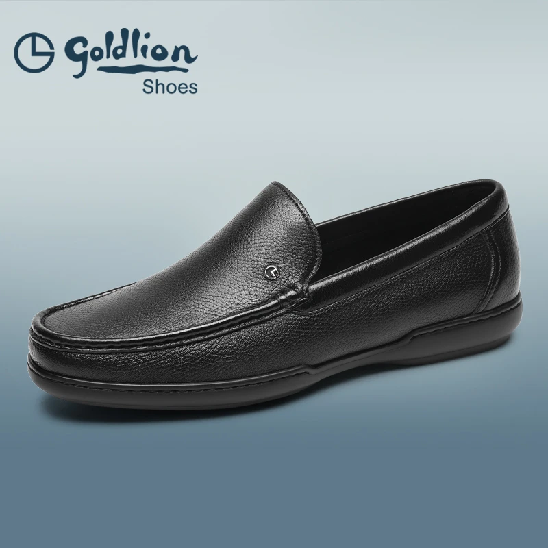 金利来男鞋25年新款商务超软羊皮真皮软底一脚蹬懒人套脚休闲皮鞋