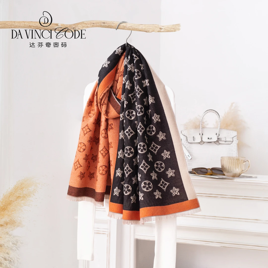 达芬奇密码新款老钱印花空调房披肩办公室午睡毯子沙发毛毯围巾