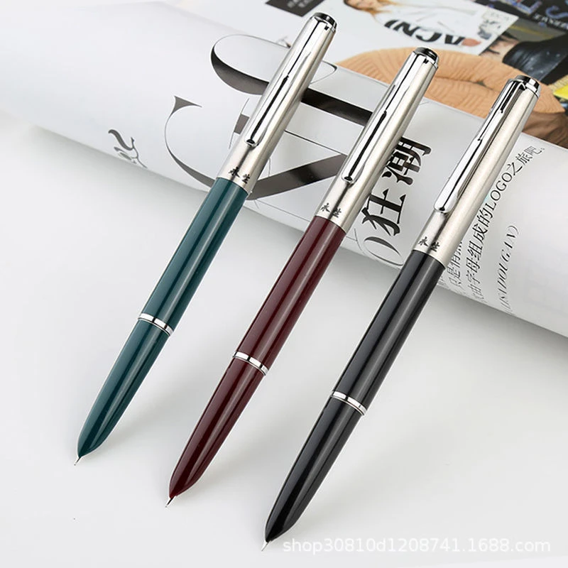 永生007钢笔经典老式吸墨复古刚笔中小学生硬笔书法暗尖特细