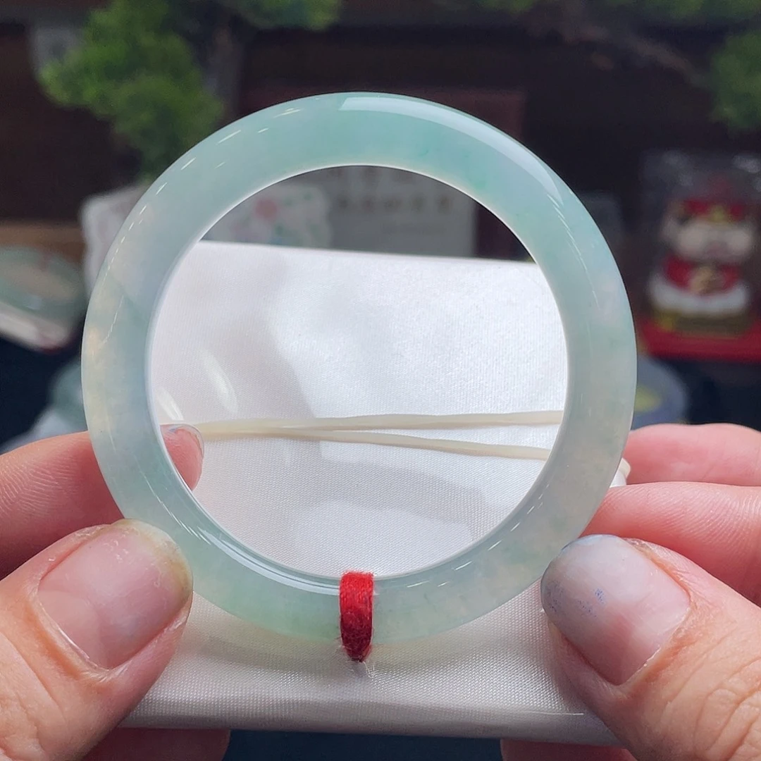 翡翠手镯未镶嵌50.5圆条