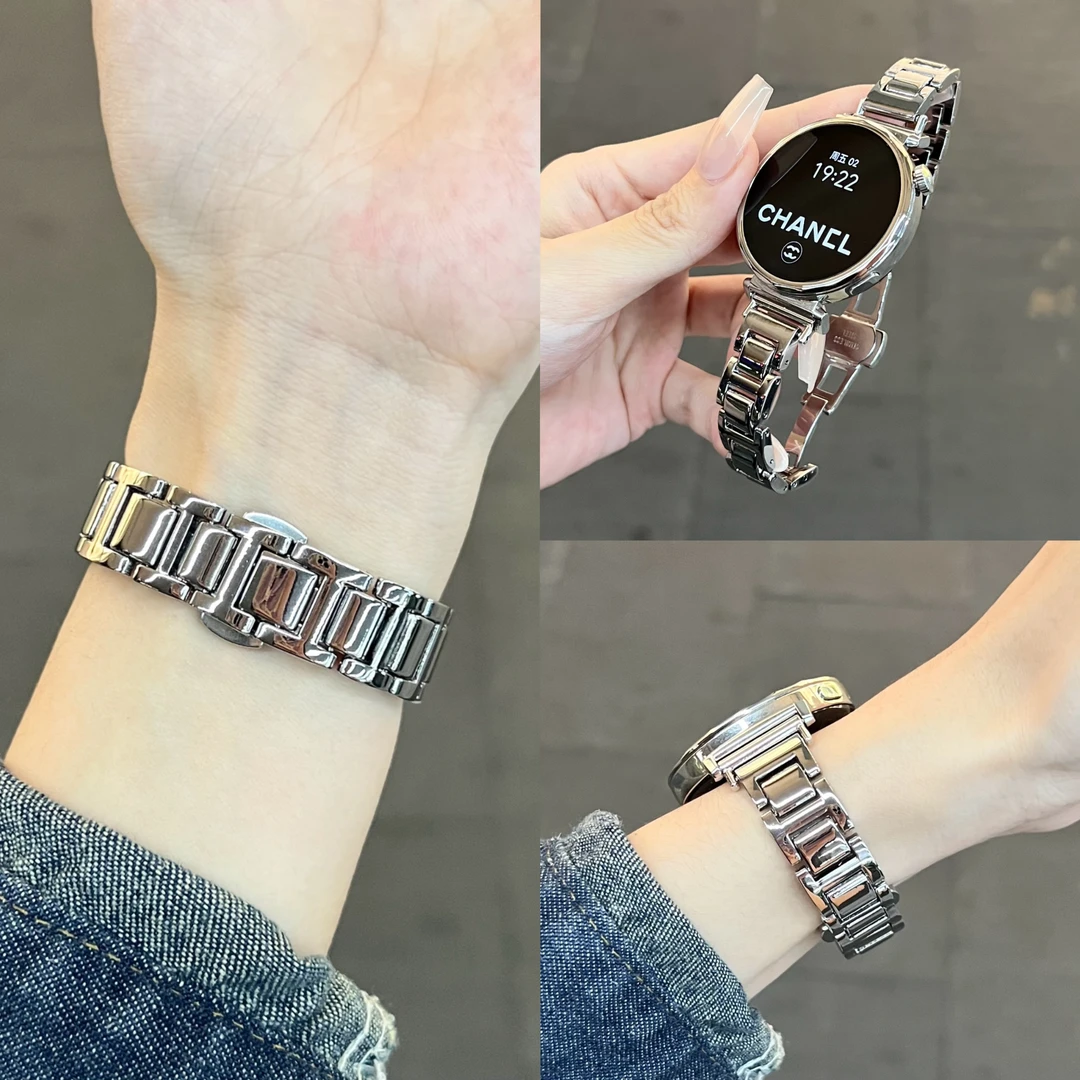 适用华为gt6表带gt5新款华为watch gt6pro表带不锈钢4金属3配件