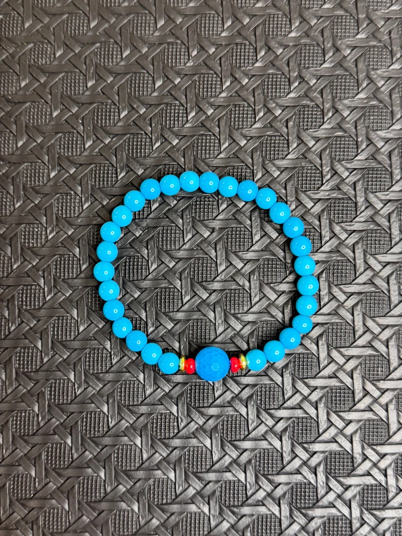 手链 高瓷蓝手串8m原创【热销】