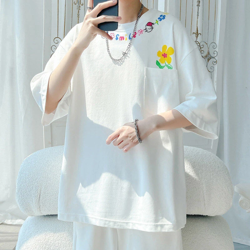 重磅短袖t恤男2025夏季潮牌宽松百搭男生上衣休闲半袖体恤