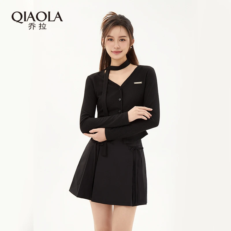 QIAOLA/乔拉【晚风清梦】春夏款梭织弹性温和亲肤气质时尚套装预售