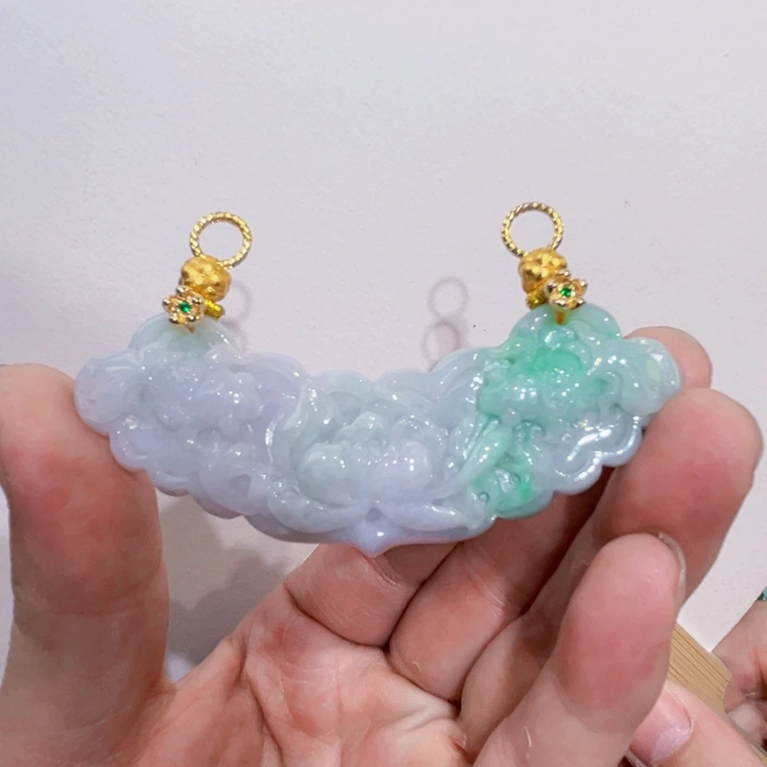 翡翠未镶嵌吊坠(赠链)代编织