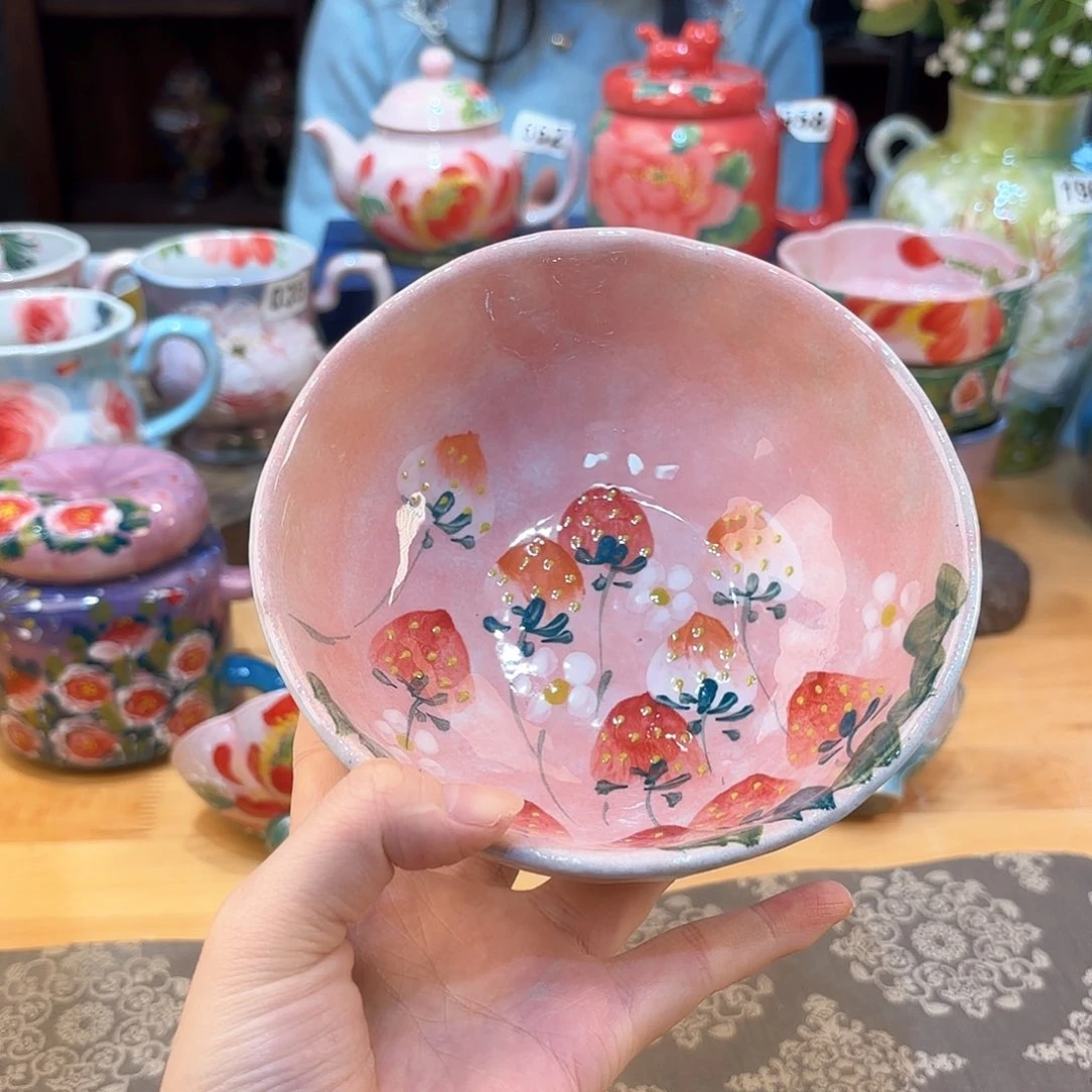 景德镇手绘高温釉下彩陶瓷茶具
