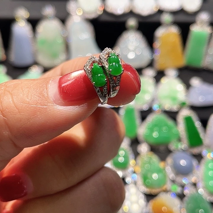 翡翠银S925镶嵌颈饰