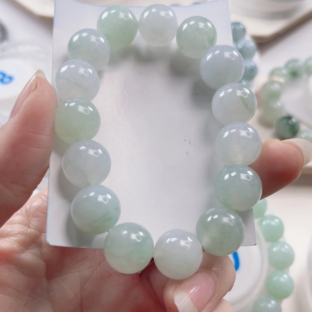 翡翠未镶嵌手链手串13.8