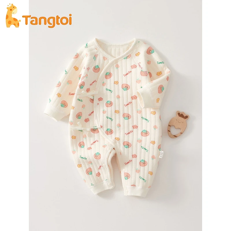 童泰【断码】新生婴儿儿衣服秋冬52码夹棉保暖初生宝宝连体衣0一3月