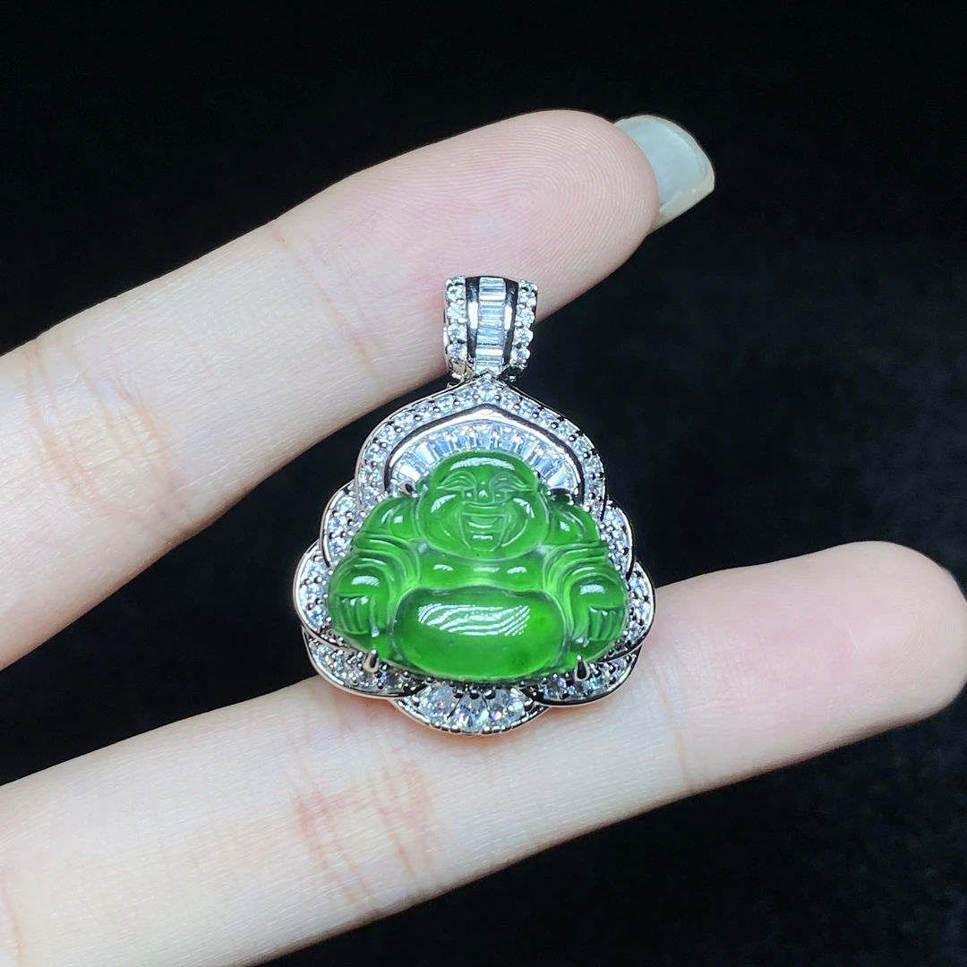 【小北好物】翡翠佛公吊坠尺寸约14*18mm【多样性发一件】2QS34X39