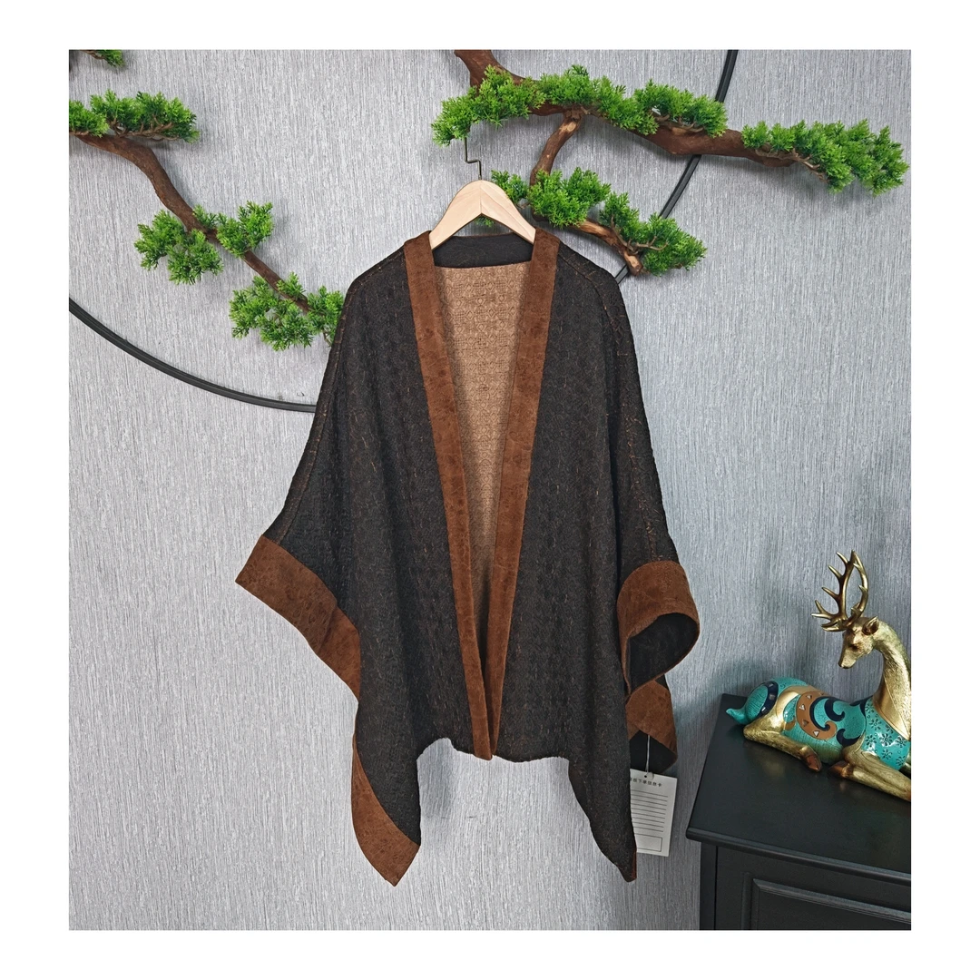 【千奈莉 传承】柞蚕丝手工编织萝袈裟上衣女外套YJ184