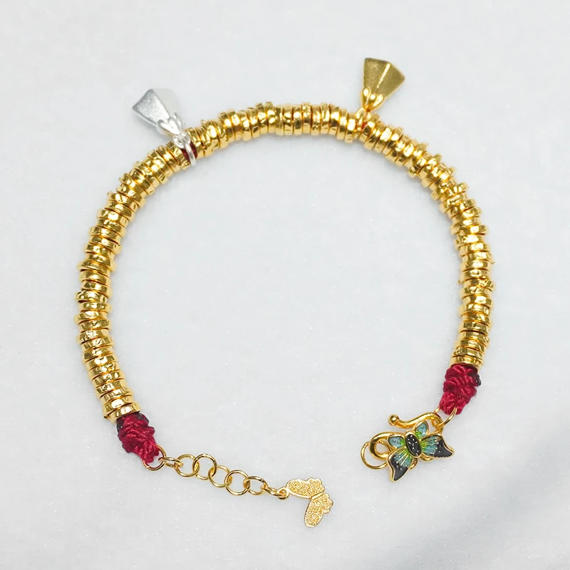 足银手链 999足银手链气质手链小众简约时尚手链百搭蝴蝶手链