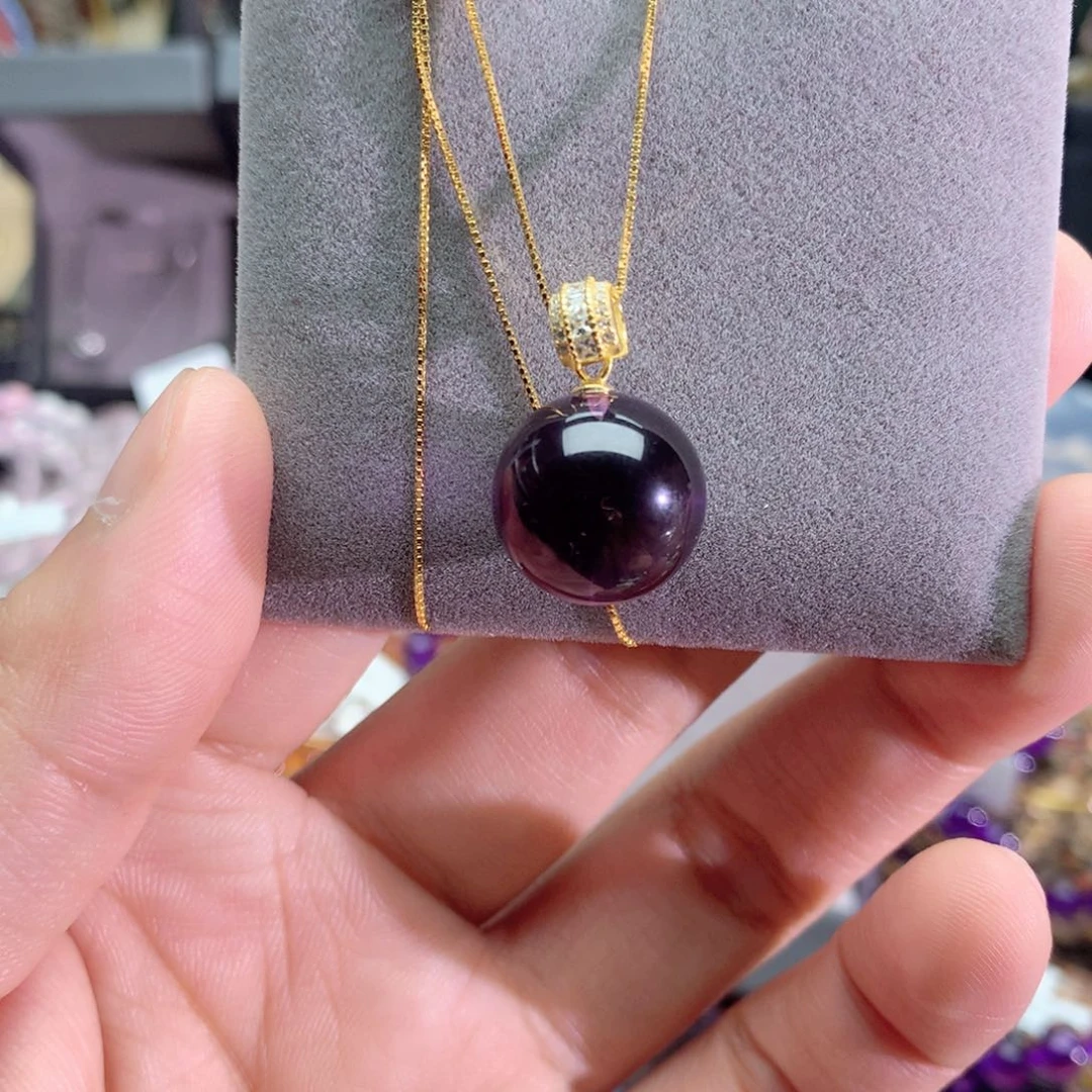 水晶手串未镶嵌相****尘紫水晶吊坠