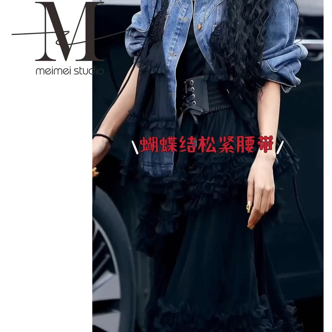 意模【MEIMEI STUDIO】 欧货时尚百搭潮流蝴蝶结腰带30272112