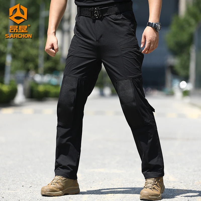 男士四季裤户外战术抗撕裂耐磨多袋高透气弹力工装运动四季长裤