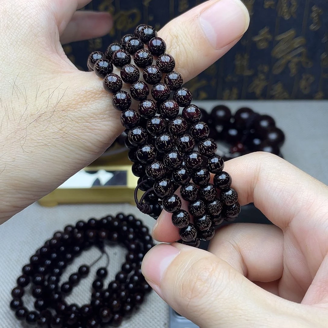 檀香紫檀（小叶紫檀）0.6 108颗 爆满金星