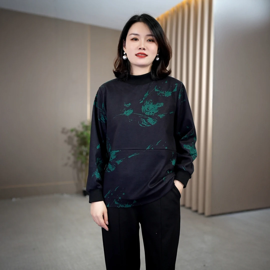 火袖G1828妈妈装女装时尚女士火袖中老年阔太太大码洋气上衣