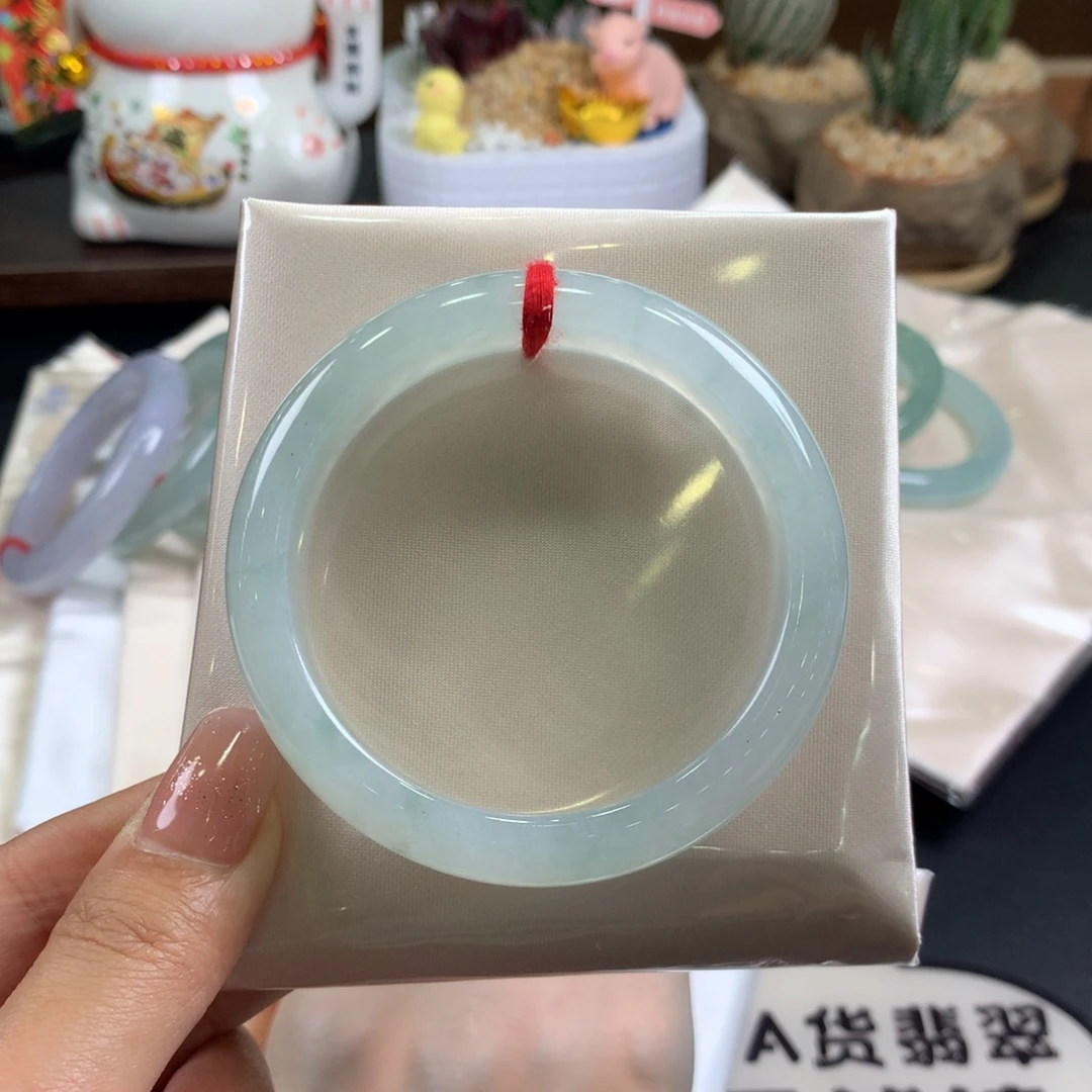 翡翠未镶嵌手镯55圈口