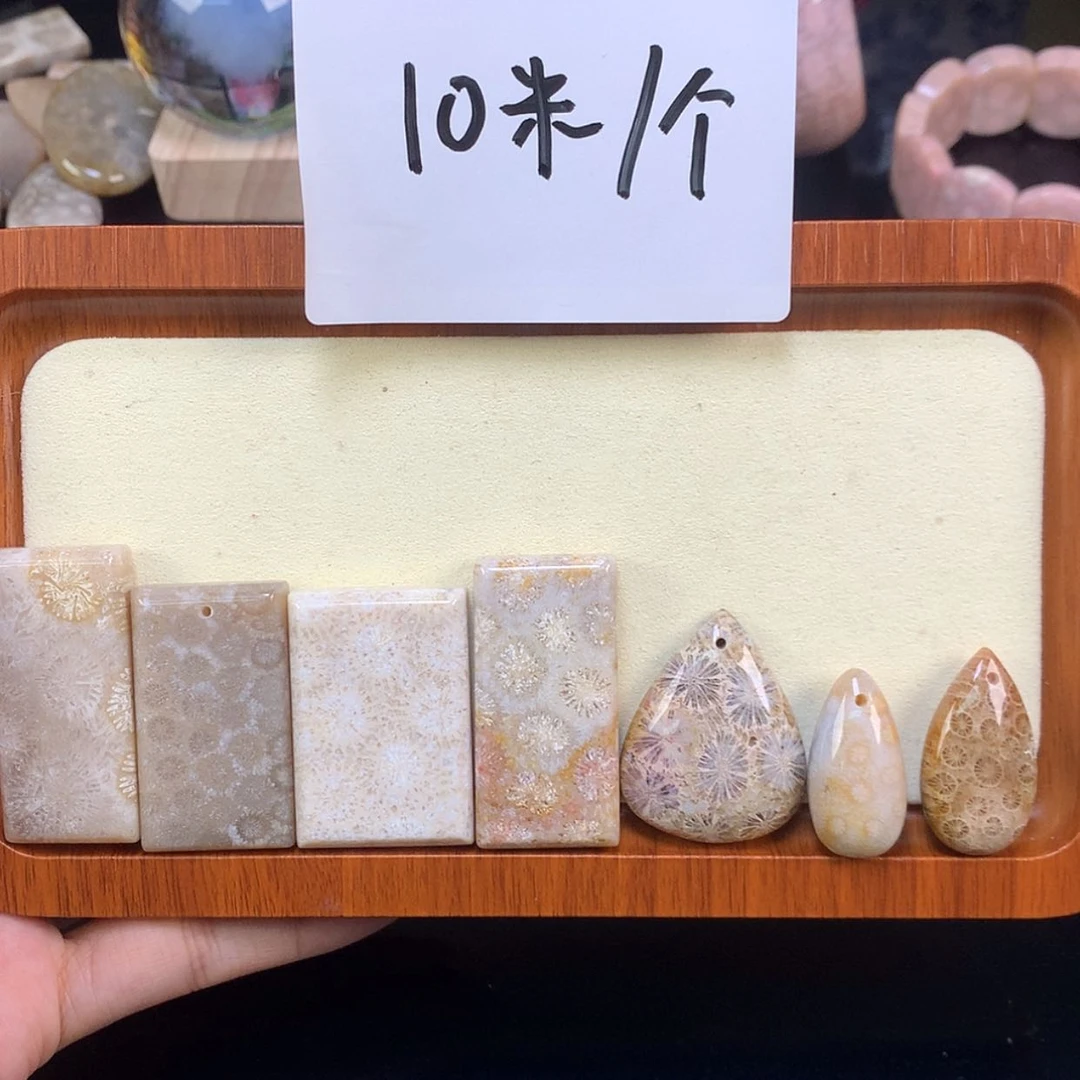【闪购商品】颈饰未镶嵌硅化珊瑚（珊瑚玉）13号 10/个 可挑