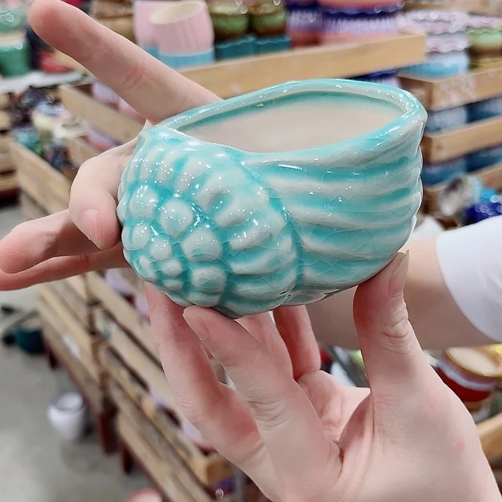 有孔.凑单10元陶瓷花盆发货！