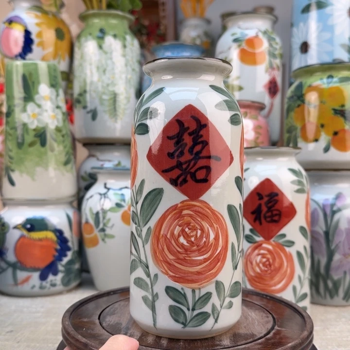 景德镇陶瓷花手绘釉下彩