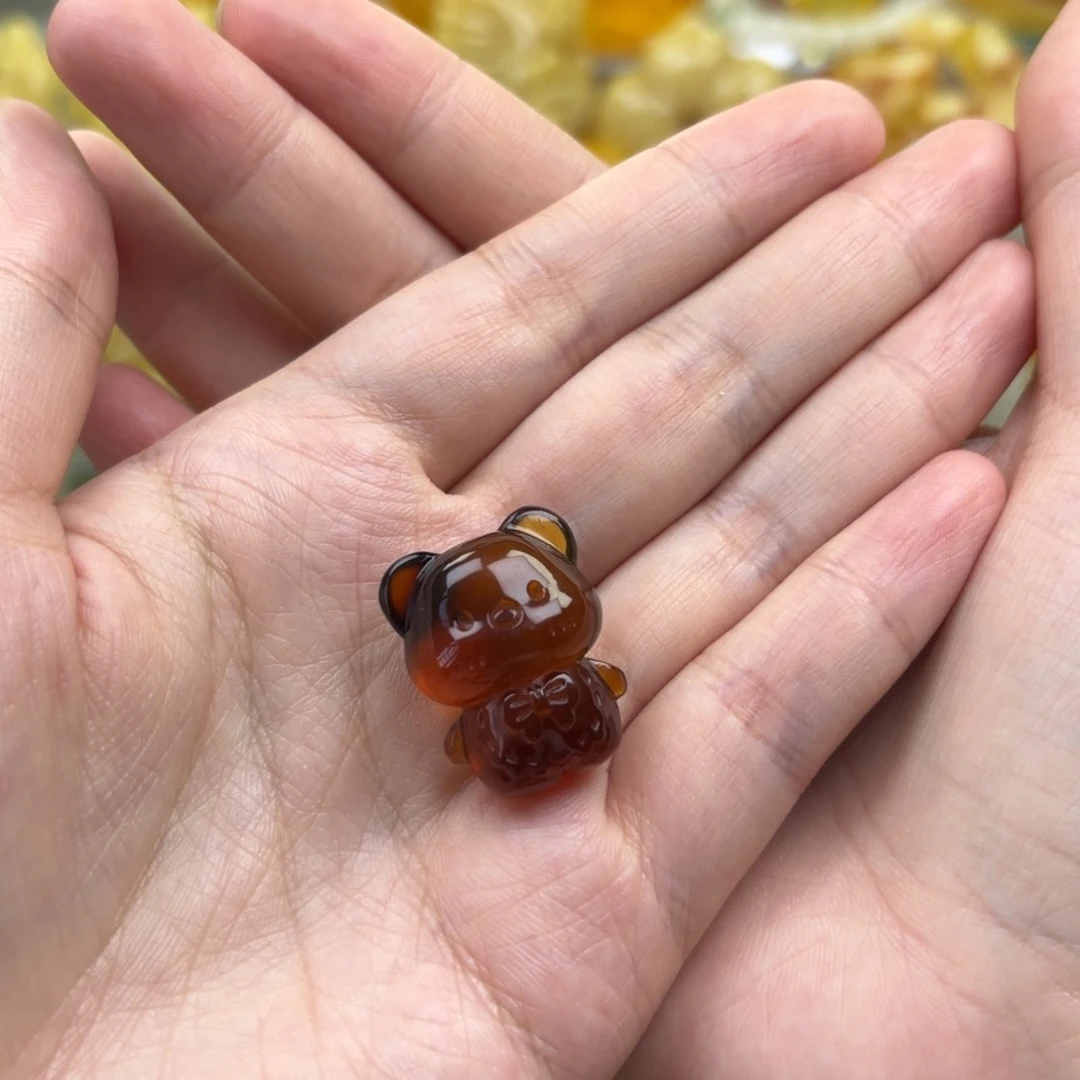 裸石琥珀未镶嵌枫*琥珀配饰打孔不退不换