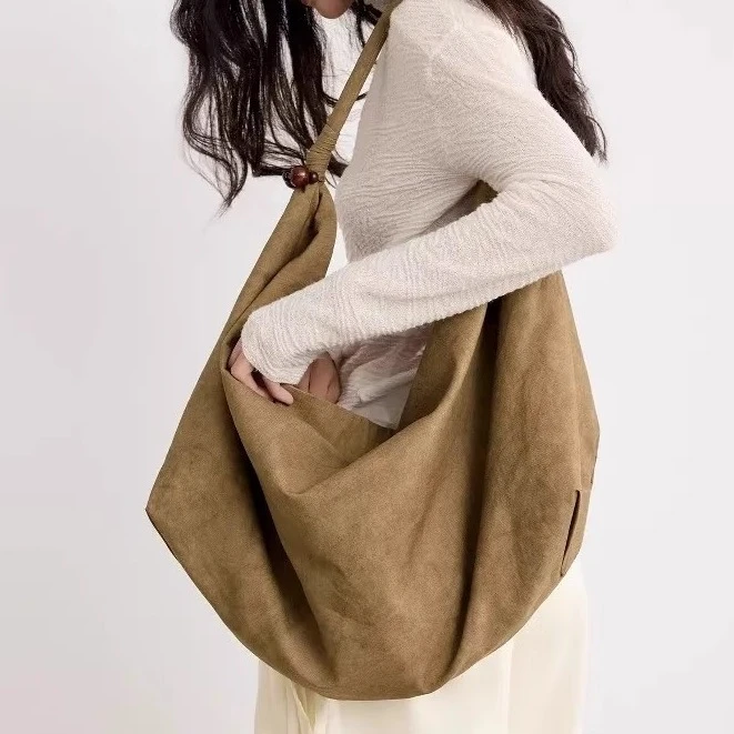 百搭ins大容量包包女2025新款潮韩国学生托特包小众单肩腋下包