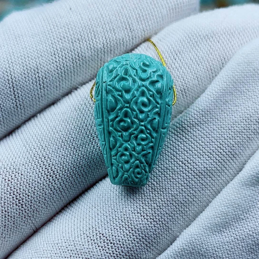 未镶嵌绿松石珠宝奇石13mm