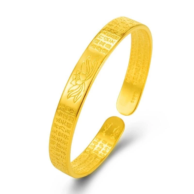 【清货专属链接】 SZ1253 莲花六字真言开口手镯