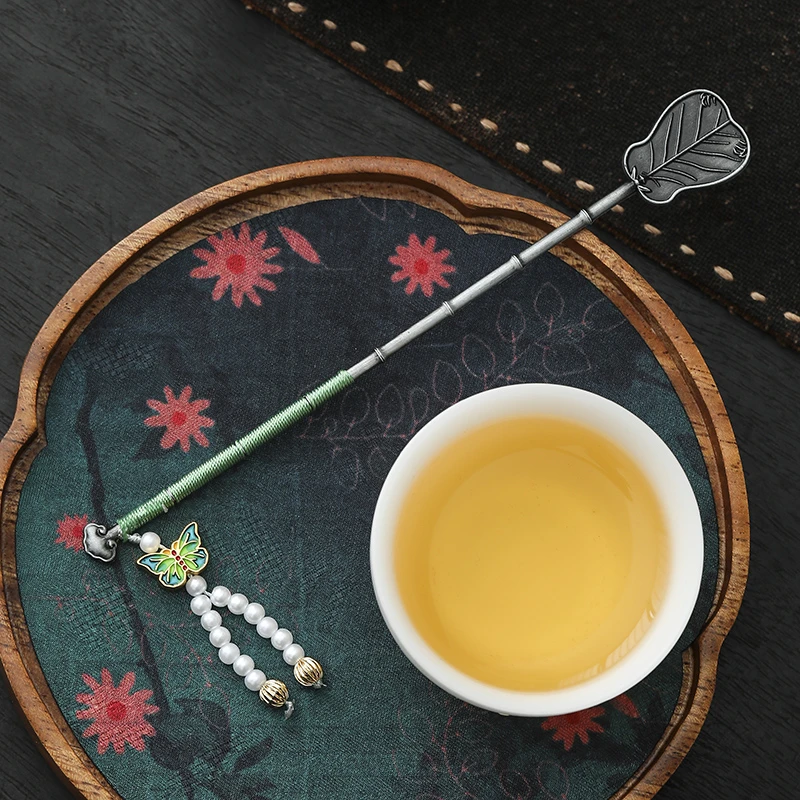 芭蕉扇茶拨复古中式茶匙创意茶勺茶扒茶铲取茶神器茶室茶道配件
