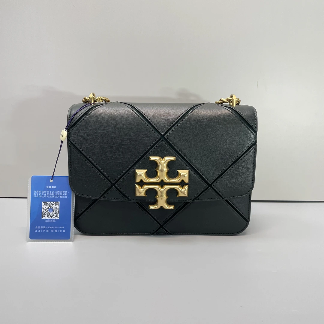 90新 TORY BURCH/汤丽柏琦 媚姐/绿色金砖斜挎23X18X6cmSF122904