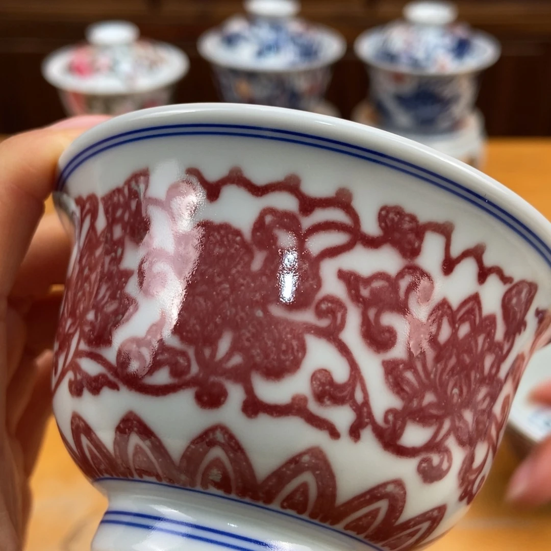 手绘现代茶具非古董