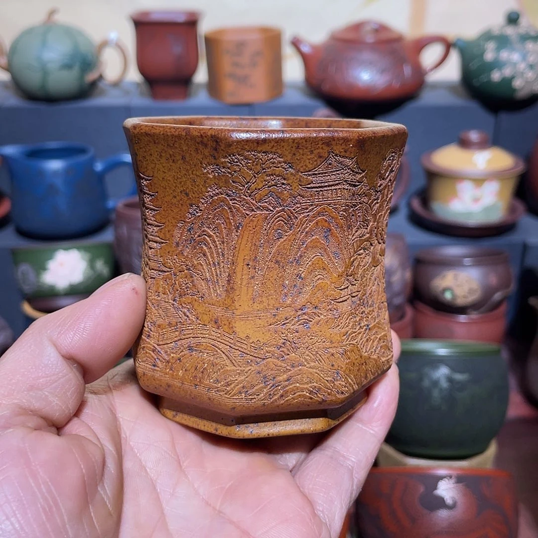 原矿紫砂手工主人杯