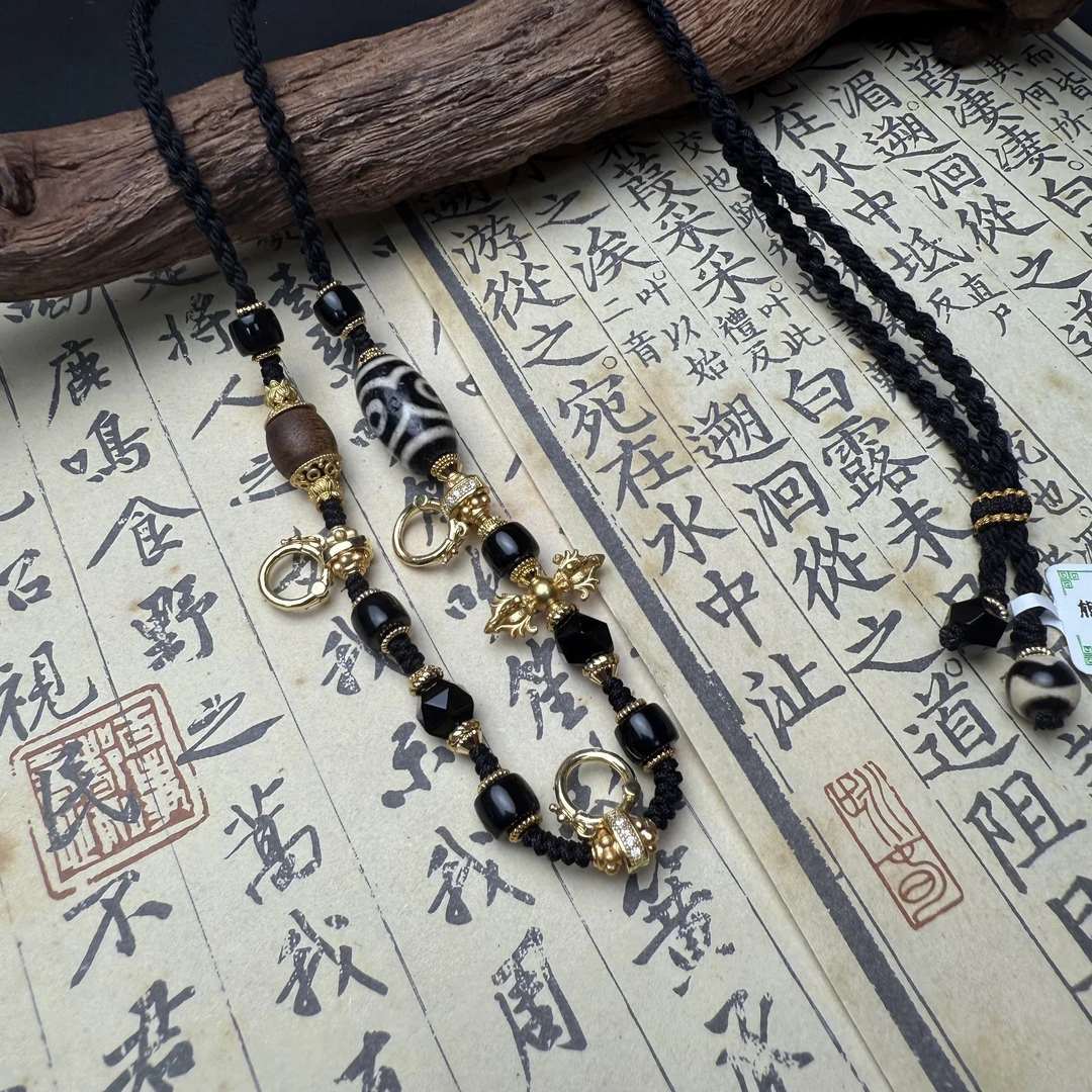 扶摇臻选|熊猫三Y杵杵天珠万能项链