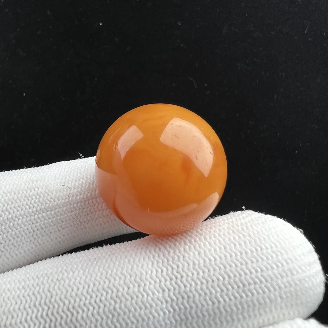 D1966 瑕疵特价 天然蜜蜡圆珠 23.5mm 支持复检 假一发四