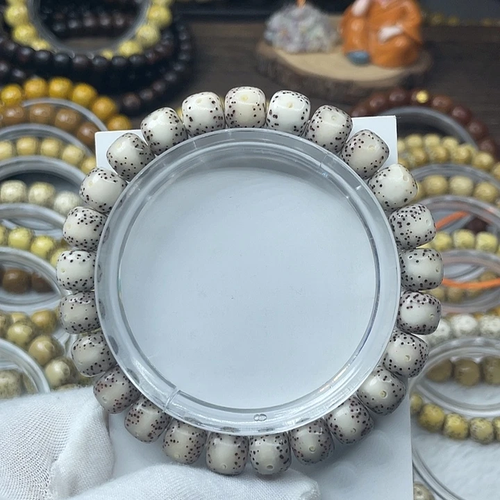 星月菩提手串原生态石玉9.5✖️8.5一线天