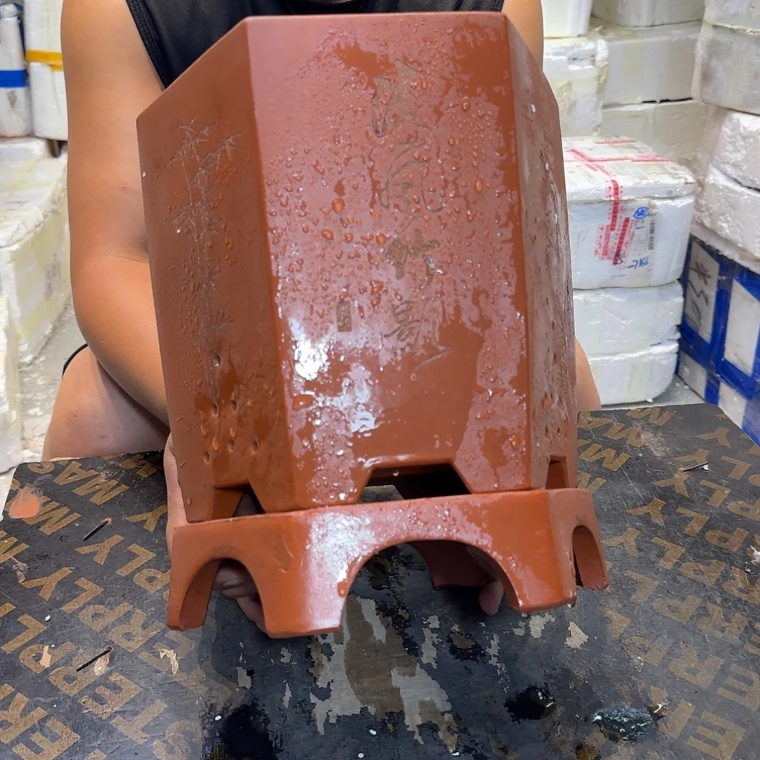 紫砂花盆口径20.23口径