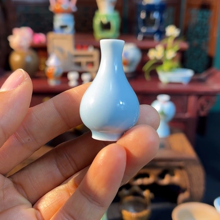 摆件微陶老王迷你花瓶