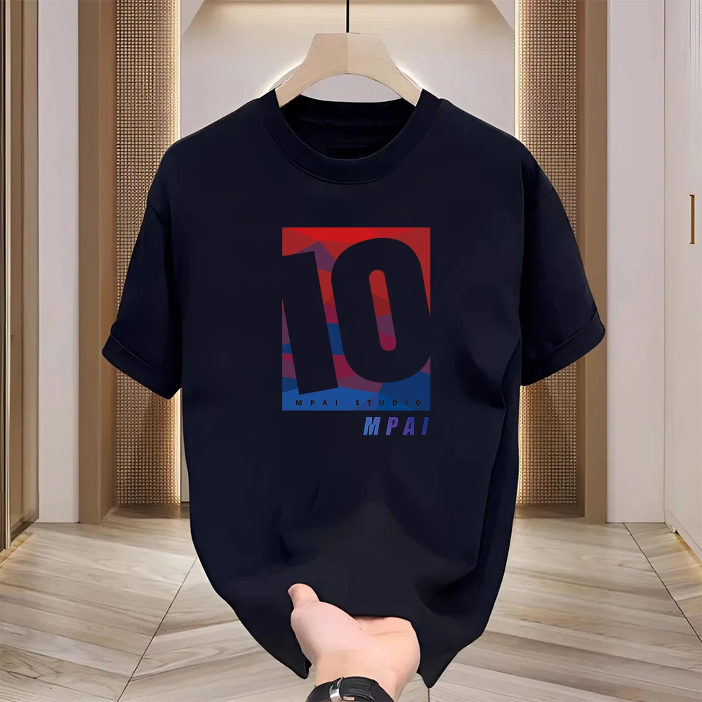 MPAI男士短袖2025新款美式潮流学生体恤百搭宽松休闲半袖纯白色