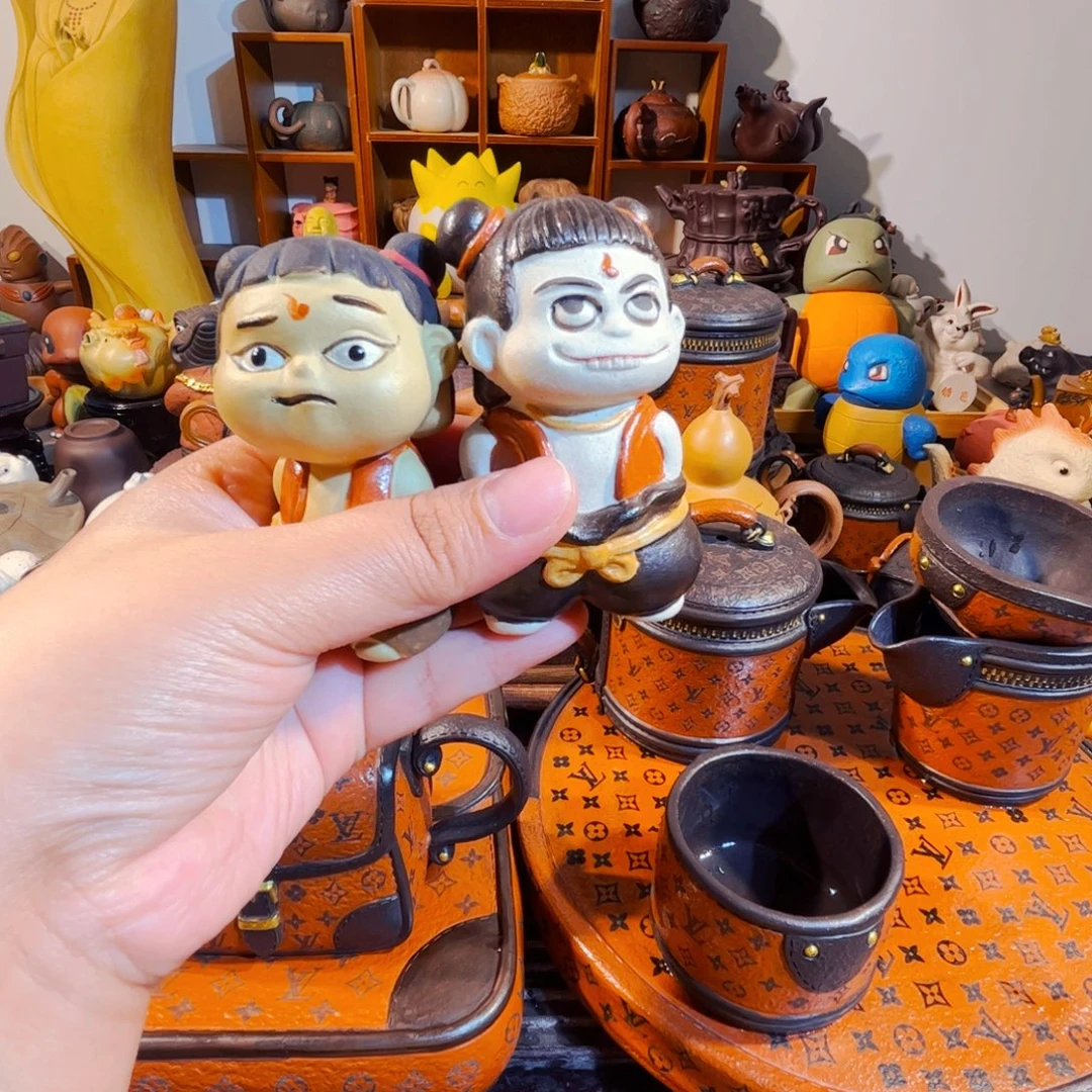 翻***皮紫砂茶叶盒纯手工制作过程就是