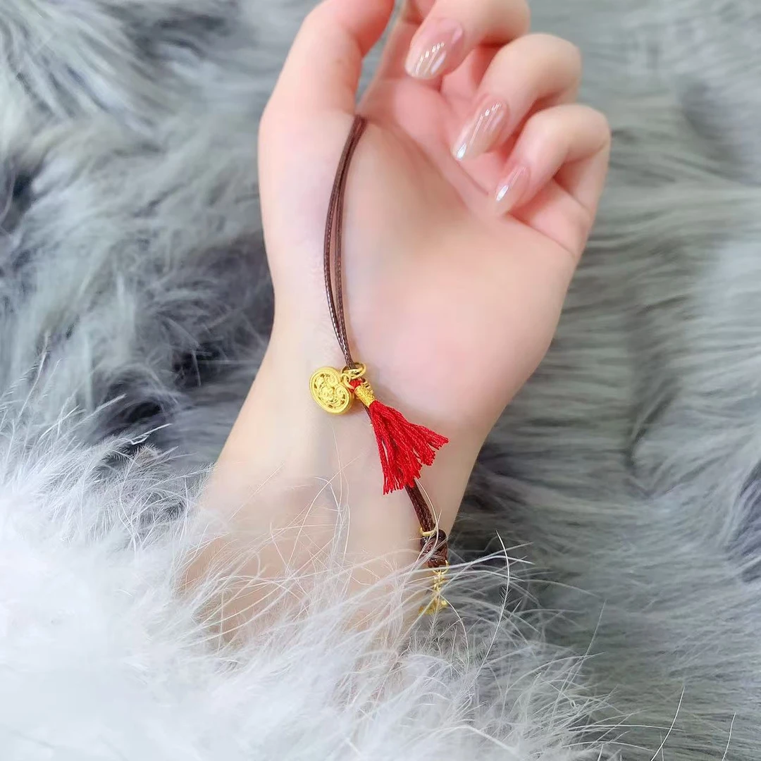 【伟新源】足金999  古法工艺 有钱花手链（附加80）