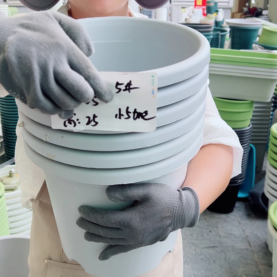 四季盆5#灰白色6个无托