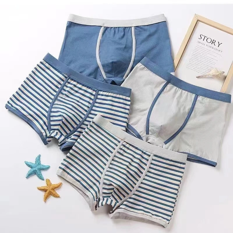 男童纯棉内裤平角四角短裤中大童男孩透气青少年男童内裤男裤头